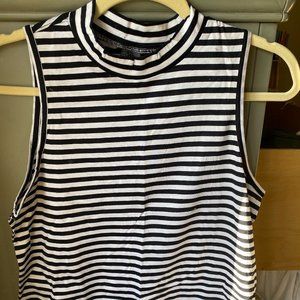 G/FORE Mock Neck Striped Tank Top Womens